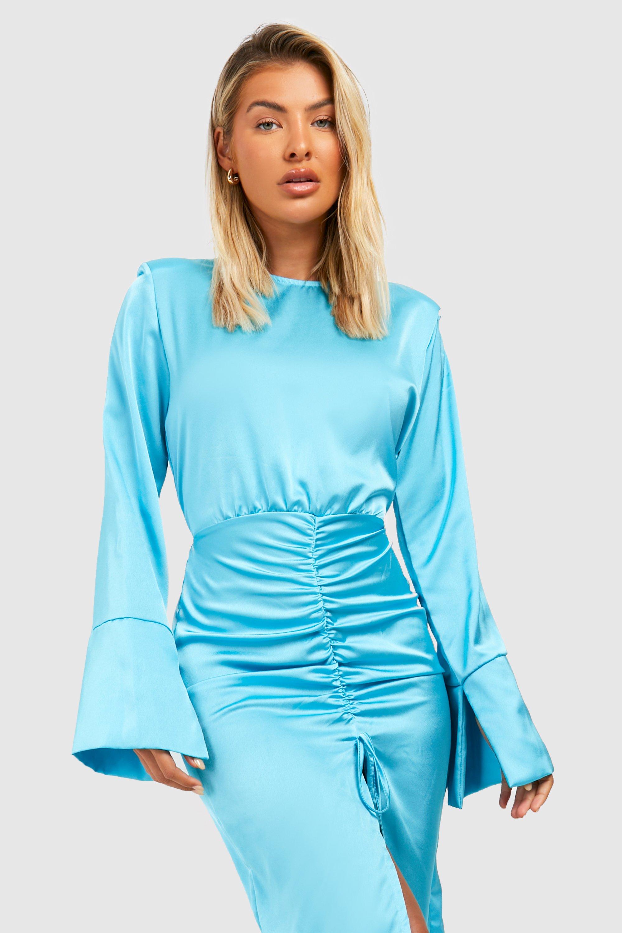 Boohoo satin outlet midi dress